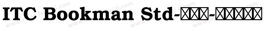 ITC Bookman Std-半粗体字体转换